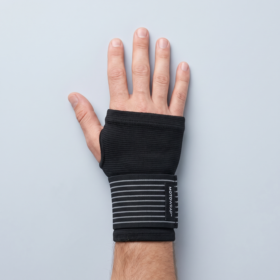 MotoWrap worn on the wrist