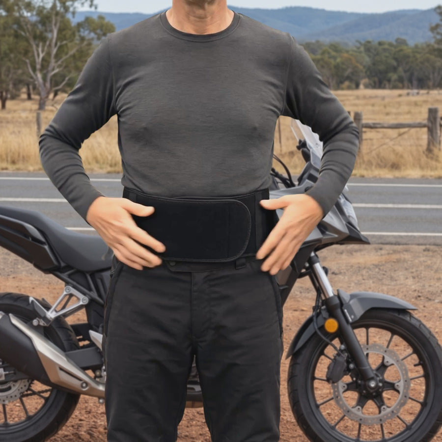 Putting MotoSupport on beside the bike